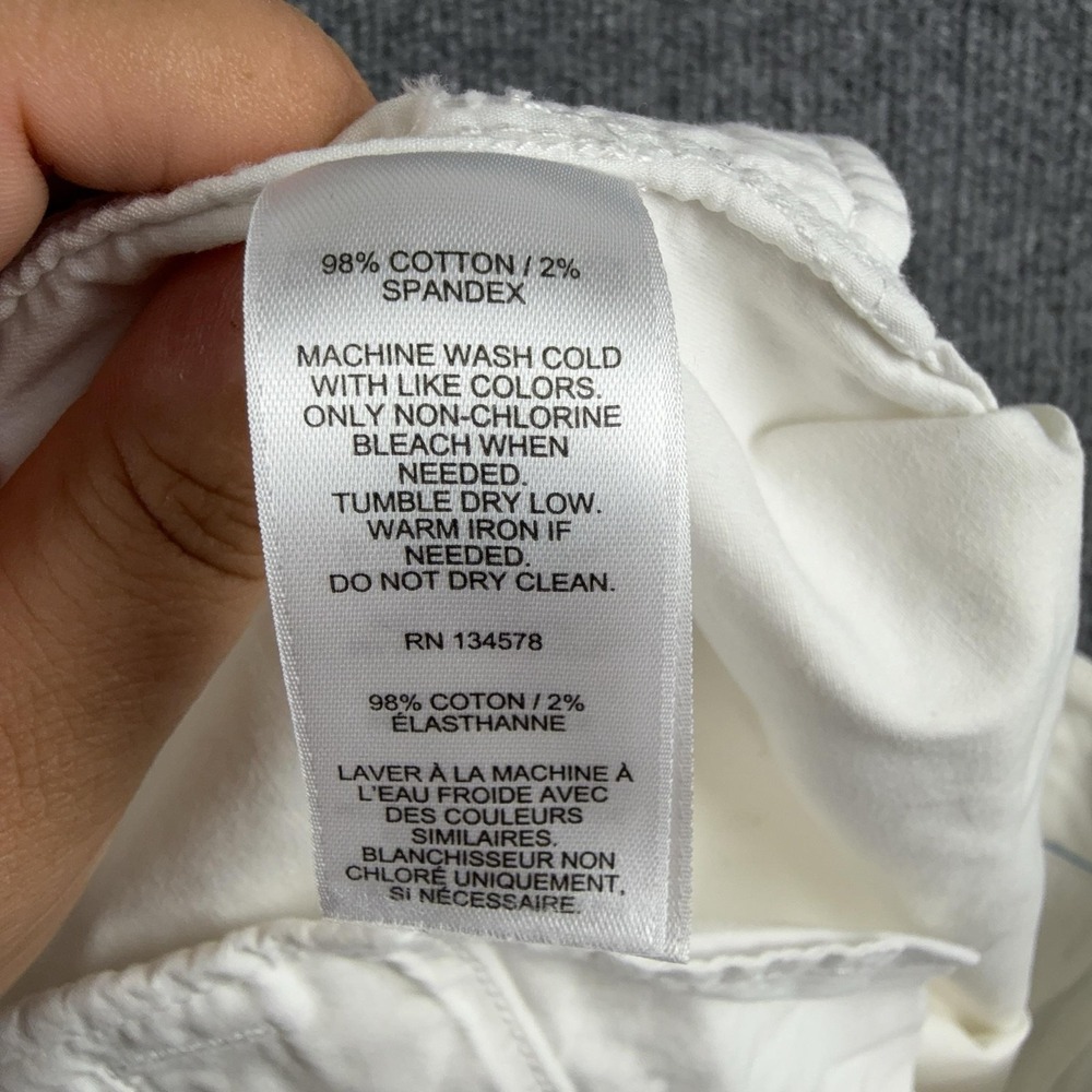 Vineyard Vines Shorts Womens 4 White Chino Twill Stretch Logo Pockets Casual - Picture 4 of 10